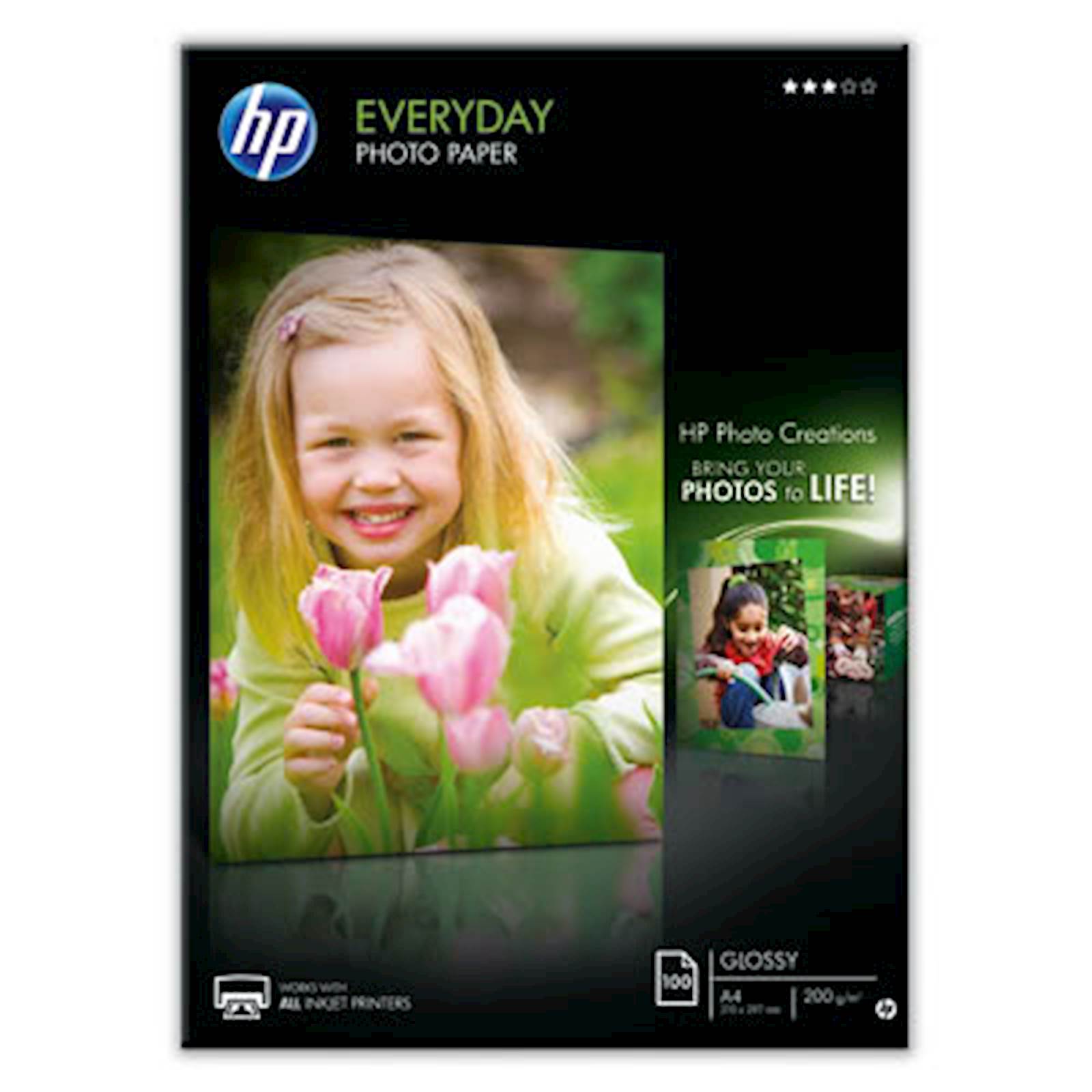 054483 PAPIR HP INK EVERYDAY PHOTO, A4, 100 LISTOV, 200g/m2 - slika 1