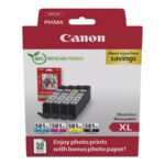Canon CLI-581XL C/M/Y/BK Photo Value Pack - 4-pack - XL - črna, rumena, cianova, škrlatna - originalna - črnilni vložek/komplet za papir