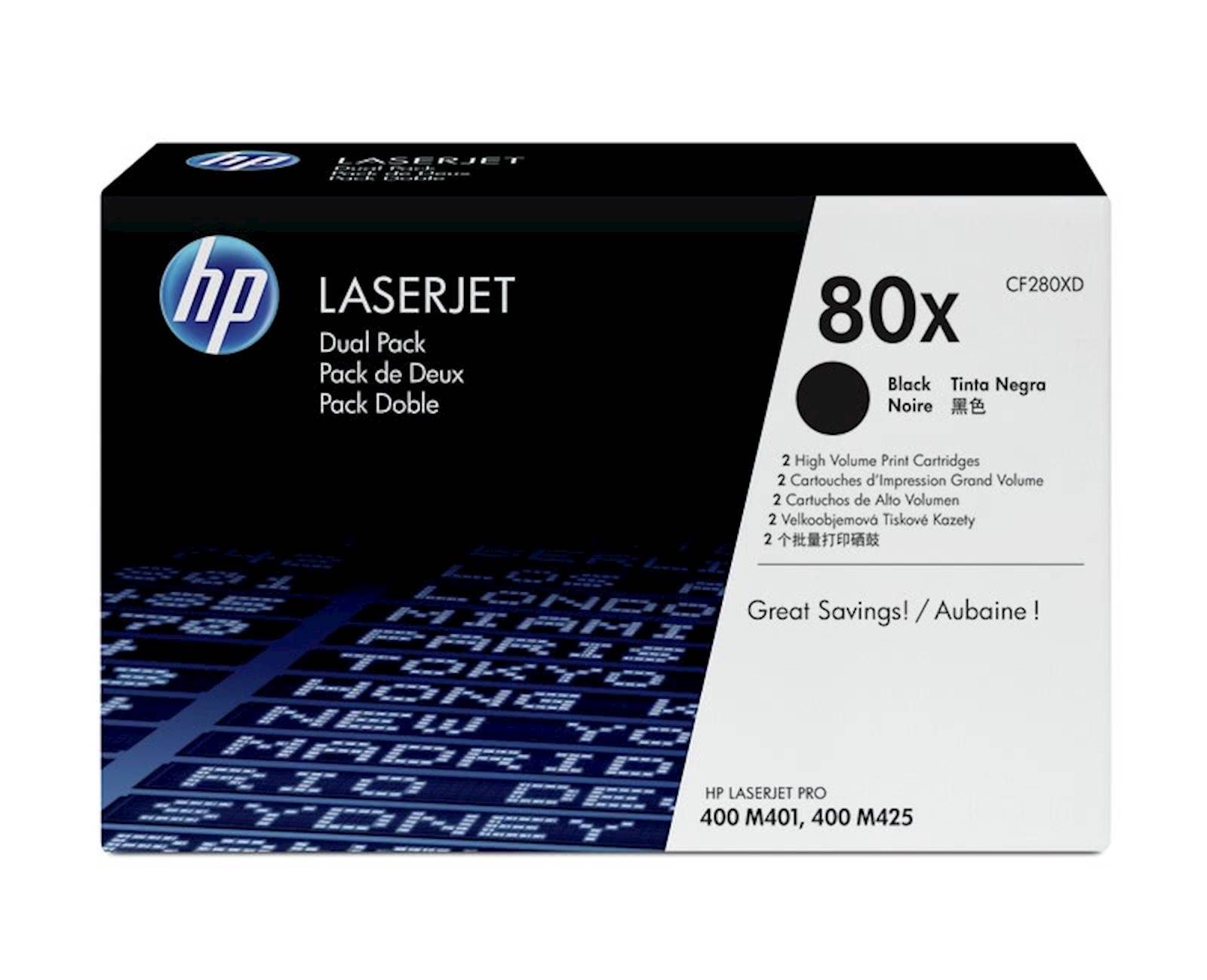 111092 TONER HP 80X ČRN DVOJNO PAKIRANJE ZA 2X 6.900 STRANI - slika 1