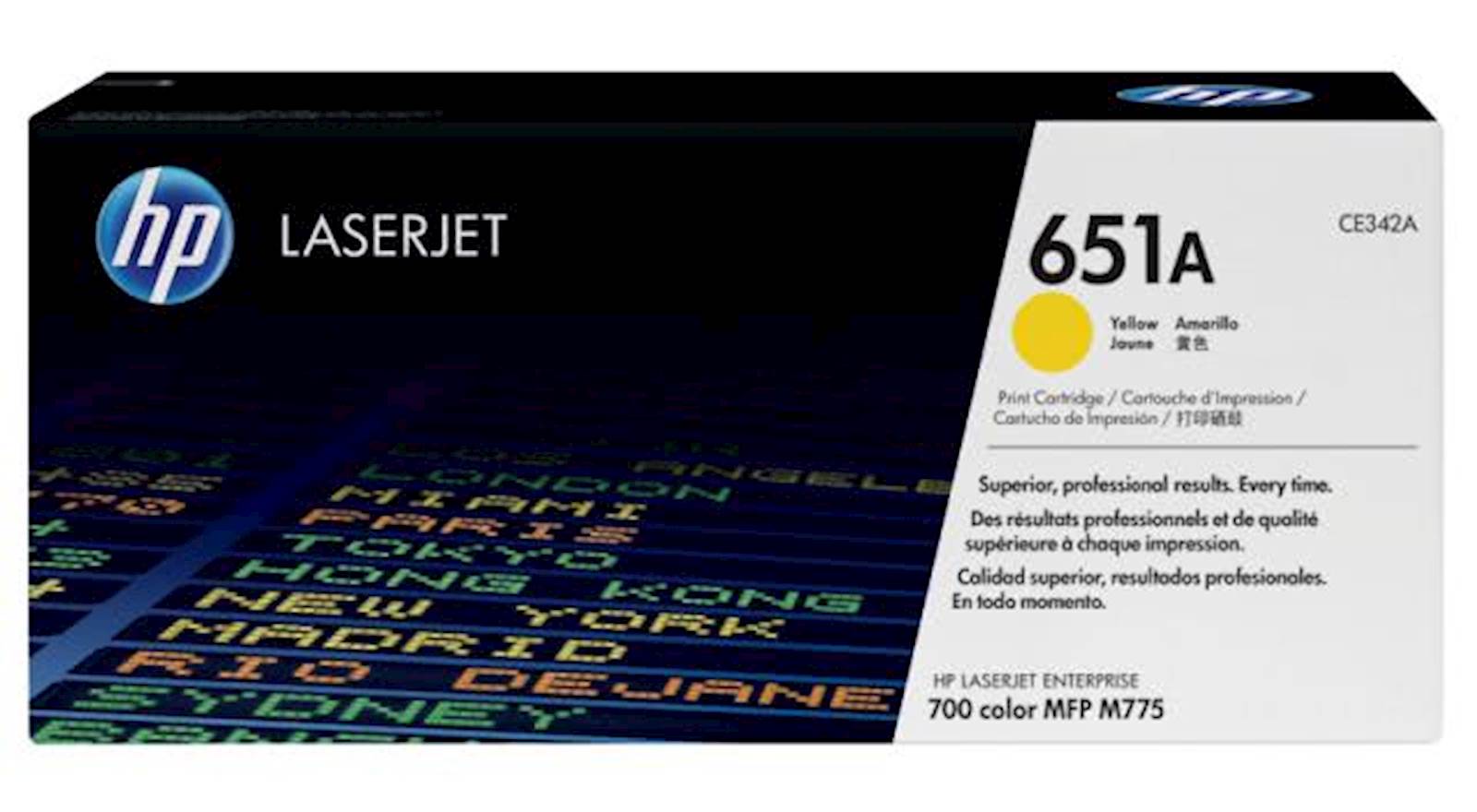 111833 HP 651A - rumena - originalna - LaserJet - kartuša s tonerjem (CE342A) - slika 1
