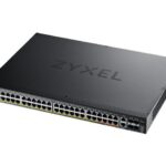 Zyxel XGS2220 Series XGS2220-54HP - stikalo - 48-vratni GbE L3 dostop, NebulaFLEX Cloud, s 6 10G navzgor - 54 vrat - Upravljano - nastavljivo na stojalo