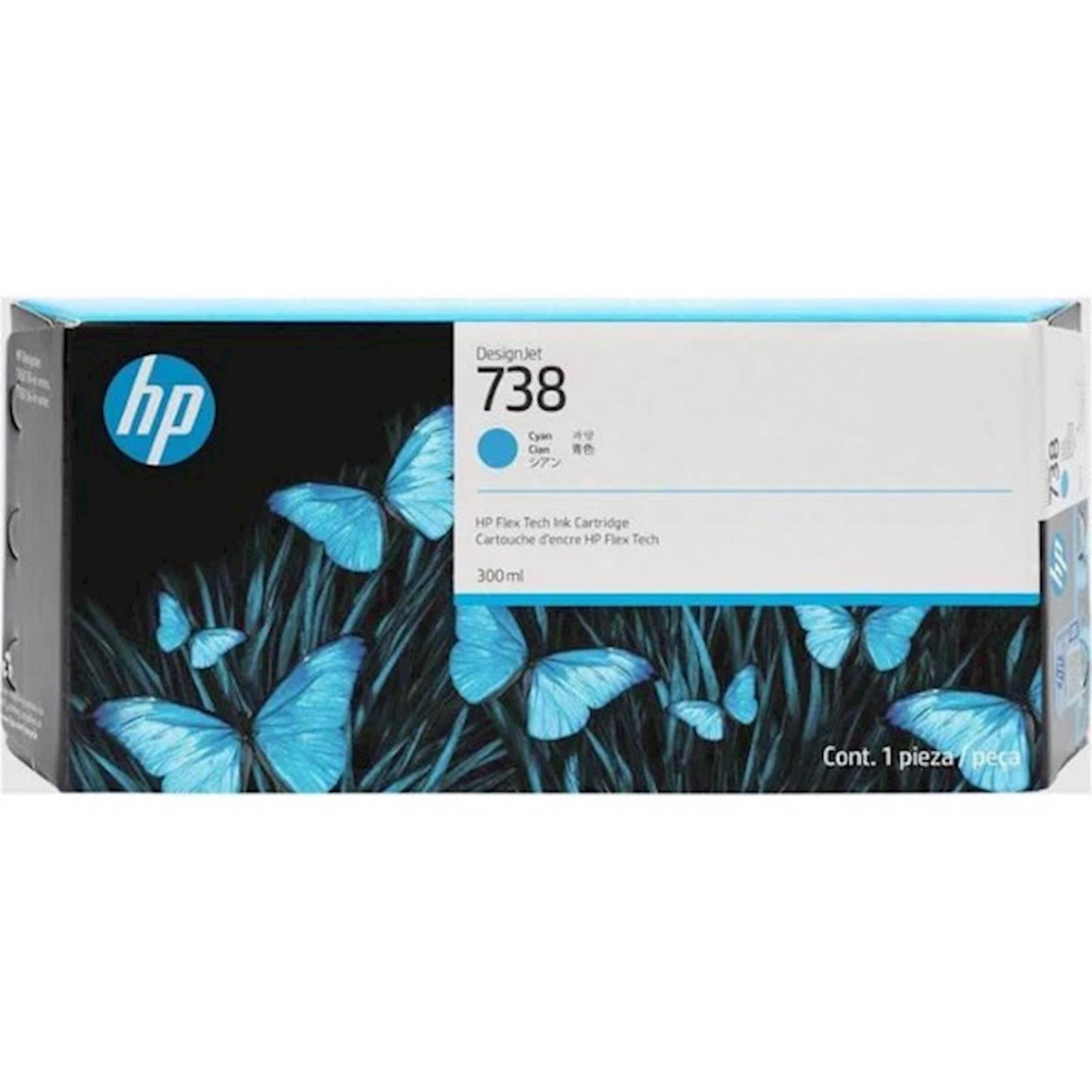 166908_1 ČRNILO HP CYAN 738M ZA DesignJet XT950 300ml - slika 1