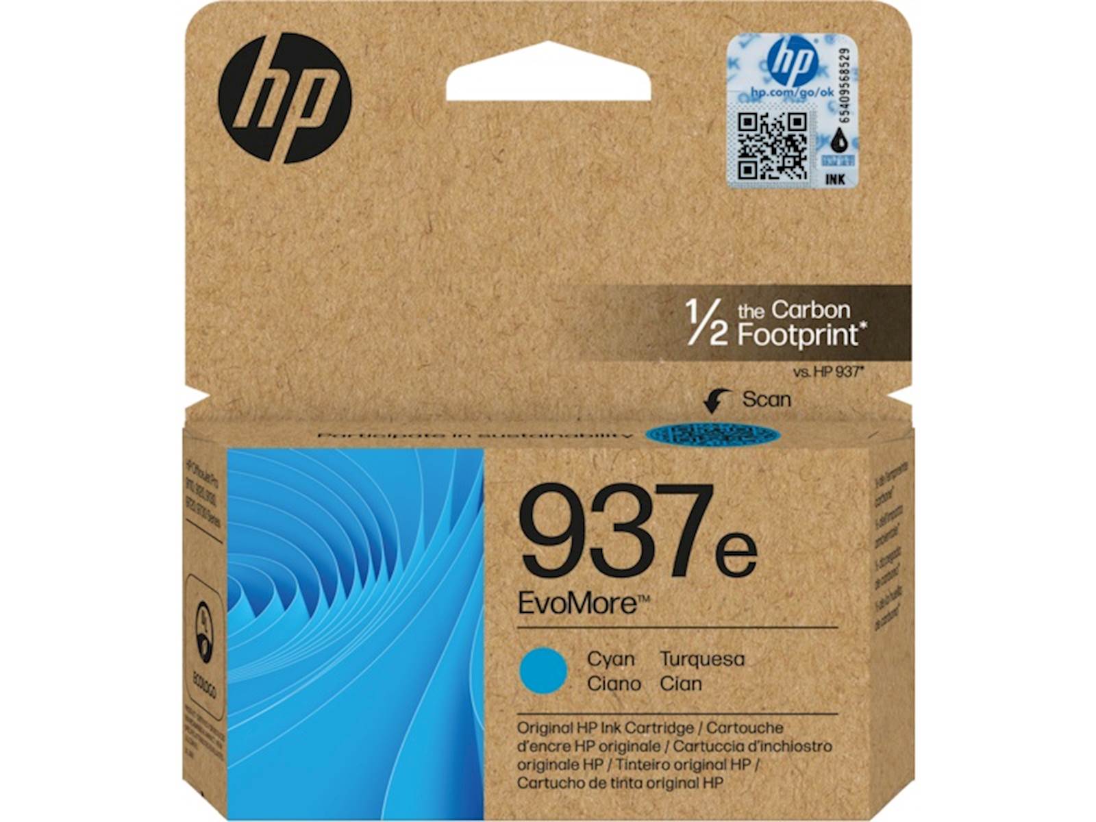 167429 ČRNILO HP CYAN 937e EvoMore za OfficeJet 9120e/9130e/9720/9730/9110b/9120b/9130b ZA 1.650 STRANI - slika 1