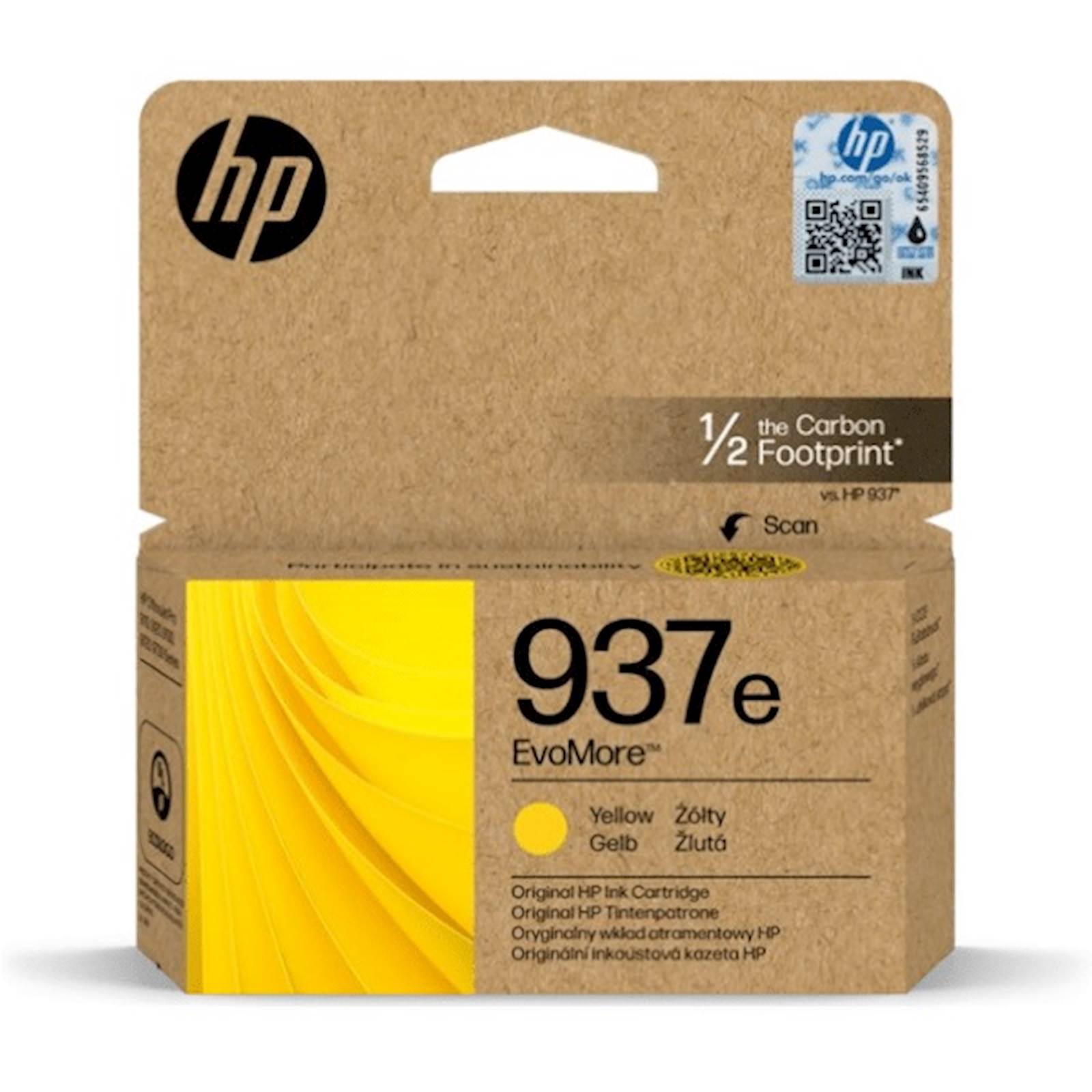 167436 ČRNILO HP RUMENO 937e EvoMore za OfficeJet 9120e/9130e/9720/9730/9110b/9120b/9130b ZA 1.650 STRANI - slika 1