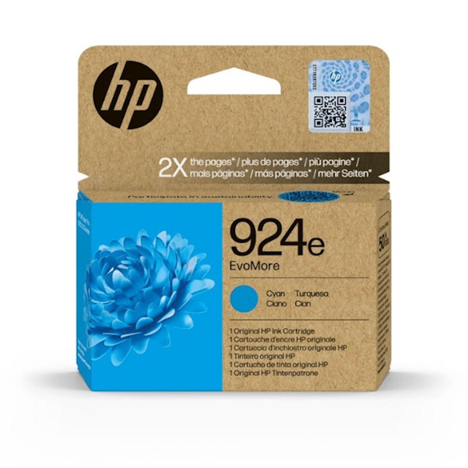 167470 ČRNILO HP CYAN 924e EvoMore za OfficeJet Pro 8120 series / 8130 series ZA 800 STRANI - slika 1