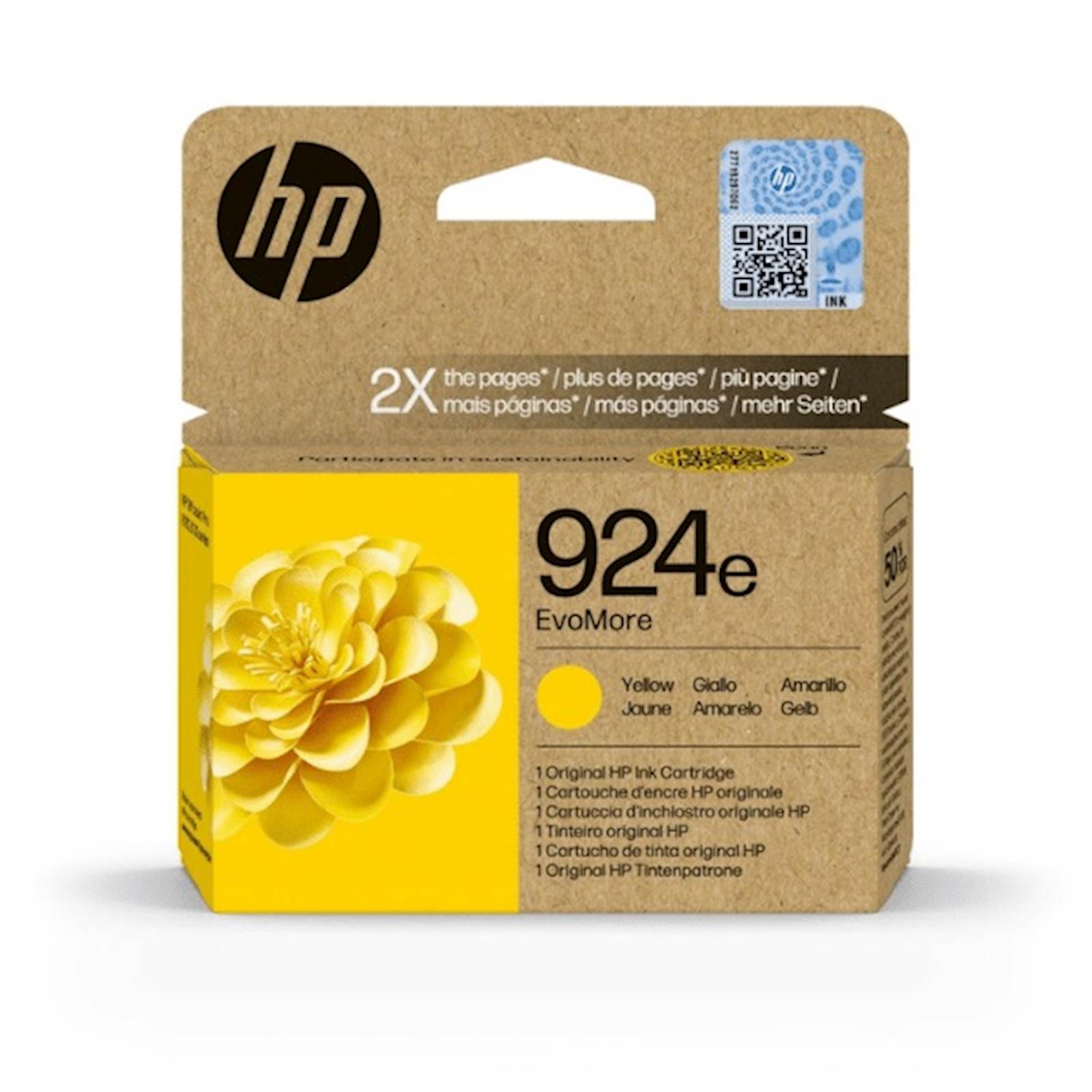 167473 ČRNILO HP RUMENO 924e EvoMore za OfficeJet Pro 8120 series / 8130 series ZA 800 STRANI - slika 1