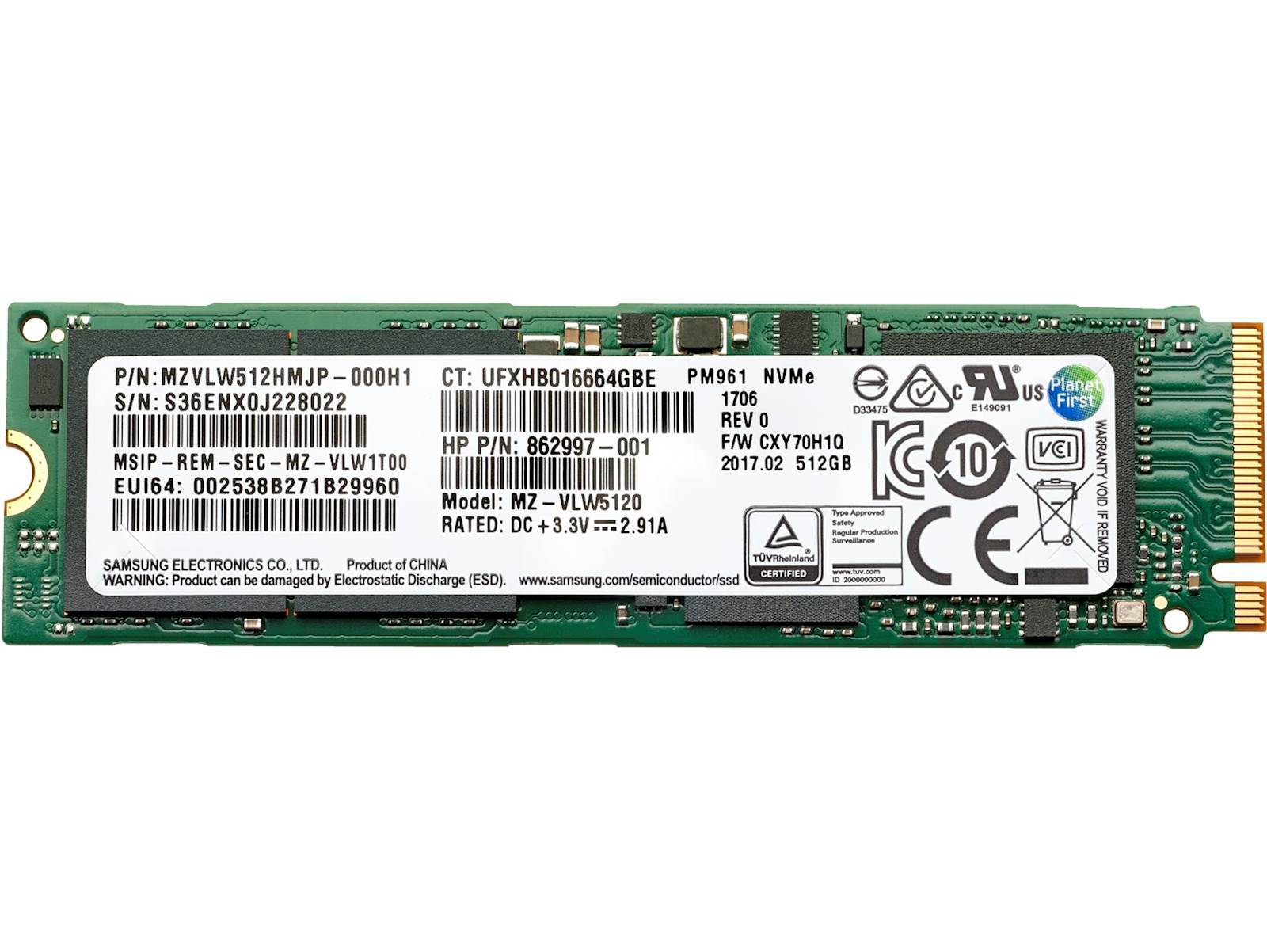 168296 SSD HP 1 TB Zturbo 2280 PCIE-4X4 TLC M.2 SSD - slika 1