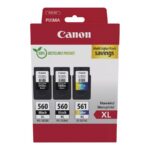 Canon PG-560XL x2/CL-561XL Paket z več vrednostmi - 3-pakiranje - Visok donos - črna, barvna (cianova, škrlatna, rumena) - originalna - kartuša s črnilom