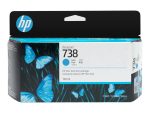 HP 498N5A črnilo 738 Cyan, 130 ml