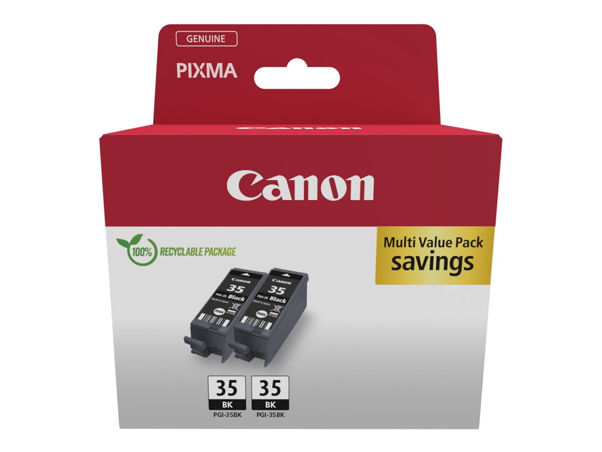 31f0fb17-6243-438c-8845-2cdee63c7fed Canon PGI-35BK Twin Pack - 2-paket - črna - originalna - črnilni vložek - slika 1