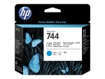 HP F9J86A Tiskalna glava 744 Photo Black in Cyan, za DesignJet Z2600 / Z5600