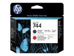 HP F9J88A Tiskalna glava 744 Matte Black in Chromatic Red, za DesignJet Z2600 / Z5600