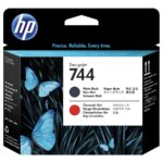 HP F9J88A Tiskalna glava 744 Matte Black in Chromatic Red, za DesignJet Z2600 / Z5600