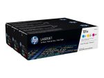 HP 131A - 3-pakiranje - rumena, cianova, škrlatna - originalna - LaserJet - kartuša s tonerjem (U0SL1AM)
