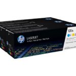 HP 131A - 3-pakiranje - rumena, cianova, škrlatna - originalna - LaserJet - kartuša s tonerjem (U0SL1AM)