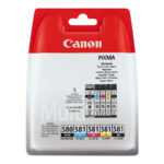 Canon CLI-581 BK/C/M/Y Multi Pack - 4-pakiranje - črno, rumeno, cian, škrlatno - originalno - črnilni vložek