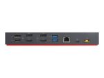 Lenovo ThinkPad Hybrid USB-C s priključno postajo USB-A Dock - Priklopna postaja - USB-C - 2 x HDMI, 2 x DP - 1GbE - slika 2