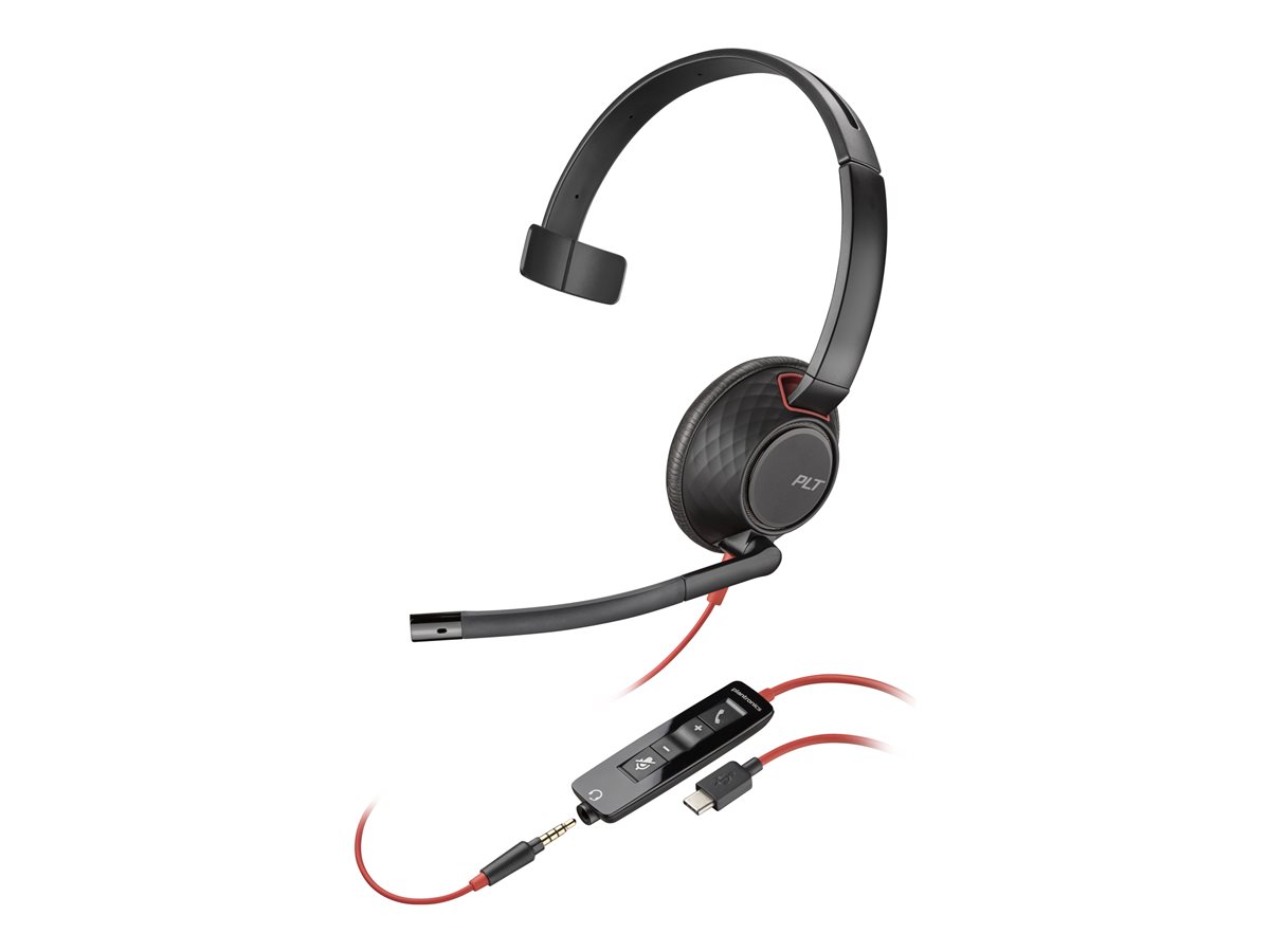 576d55d7-7ed2-4ca4-a2ee-20eed4603cc0 HP Poly Blackwire 5210 - slušalke - 3,5 mm priključek, USB-C - slika 1