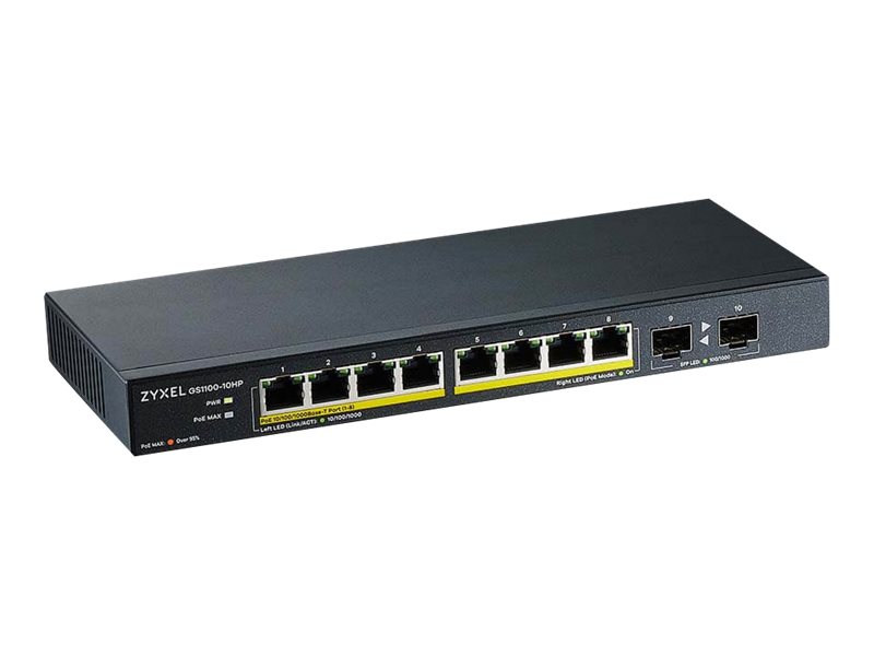 642c317f-203a-4f22-a717-b839547ed6a1 Zyxel GS1100-10HP - stikalo - 10 vrat - neupravljano - slika 1