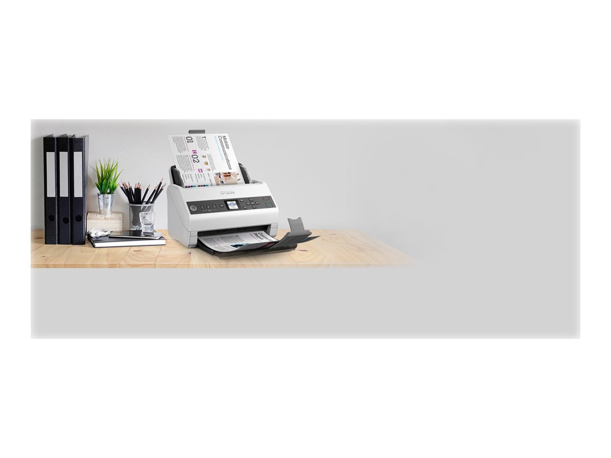 66c4a2aa-97a2-4907-ae41-1729fcf12d43 Epson WorkForce DS-730N - optični bralnik dokumentov - namizje - USB 2.0, gigabitni LAN - slika 1