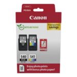 Canon PG-540/CL-541 Photo Paper Value Pack - 2-kratnik - črna, barvna (cianova, škrlatna, rumena) - originalno - kartuša s črnilom/komplet za papir