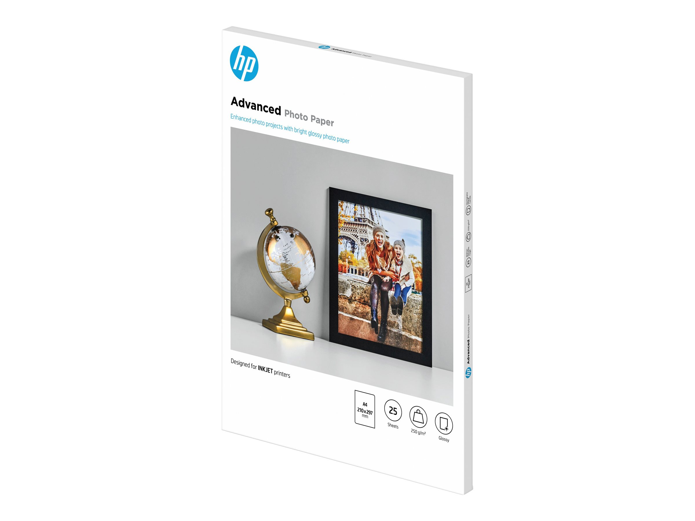 8f4828b5-beba-44a3-88b8-2bbc61b9de44 HP Advanced Glossy Photo Paper - fotografski papir - sijajni - 25 listov - A4 - 250 g/m² - slika 1