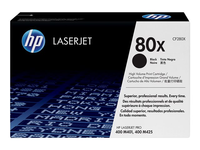 96d574f2-5479-49fd-8e69-e0ddf75b8759 HP 80X - Visoka zmogljivost - črna - originalna - LaserJet - kartuša s tonerjem (CF280X) - slika 1