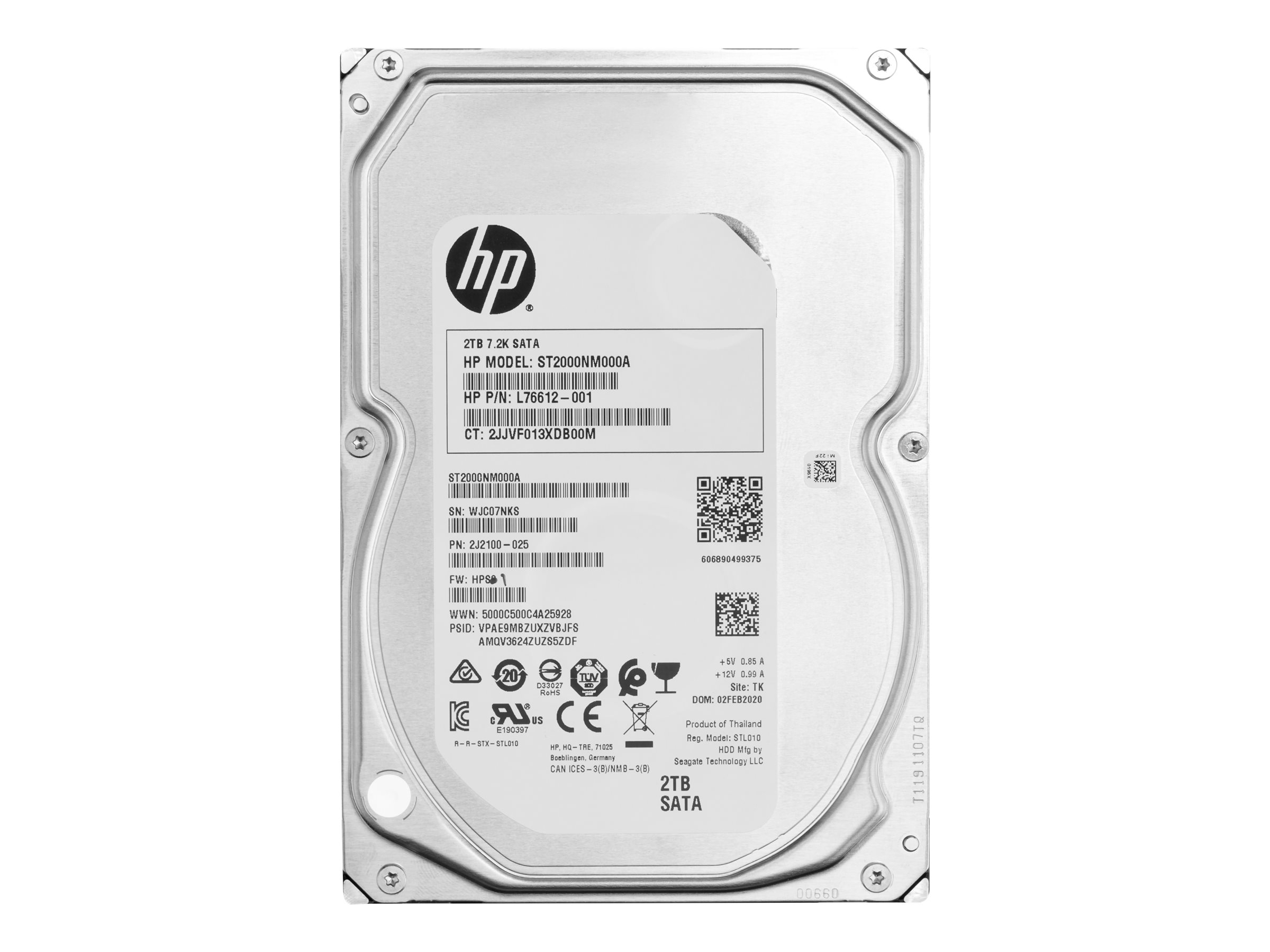 9957b2e0-b41d-491e-8e20-2a38124f2b0f HP Enterprise - trdi disk - 2 TB - SATA - slika 1