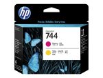 HP F9J87A Tiskalna glava 744 Magenta in Yellow, za DesignJet Z2600 / Z5600
