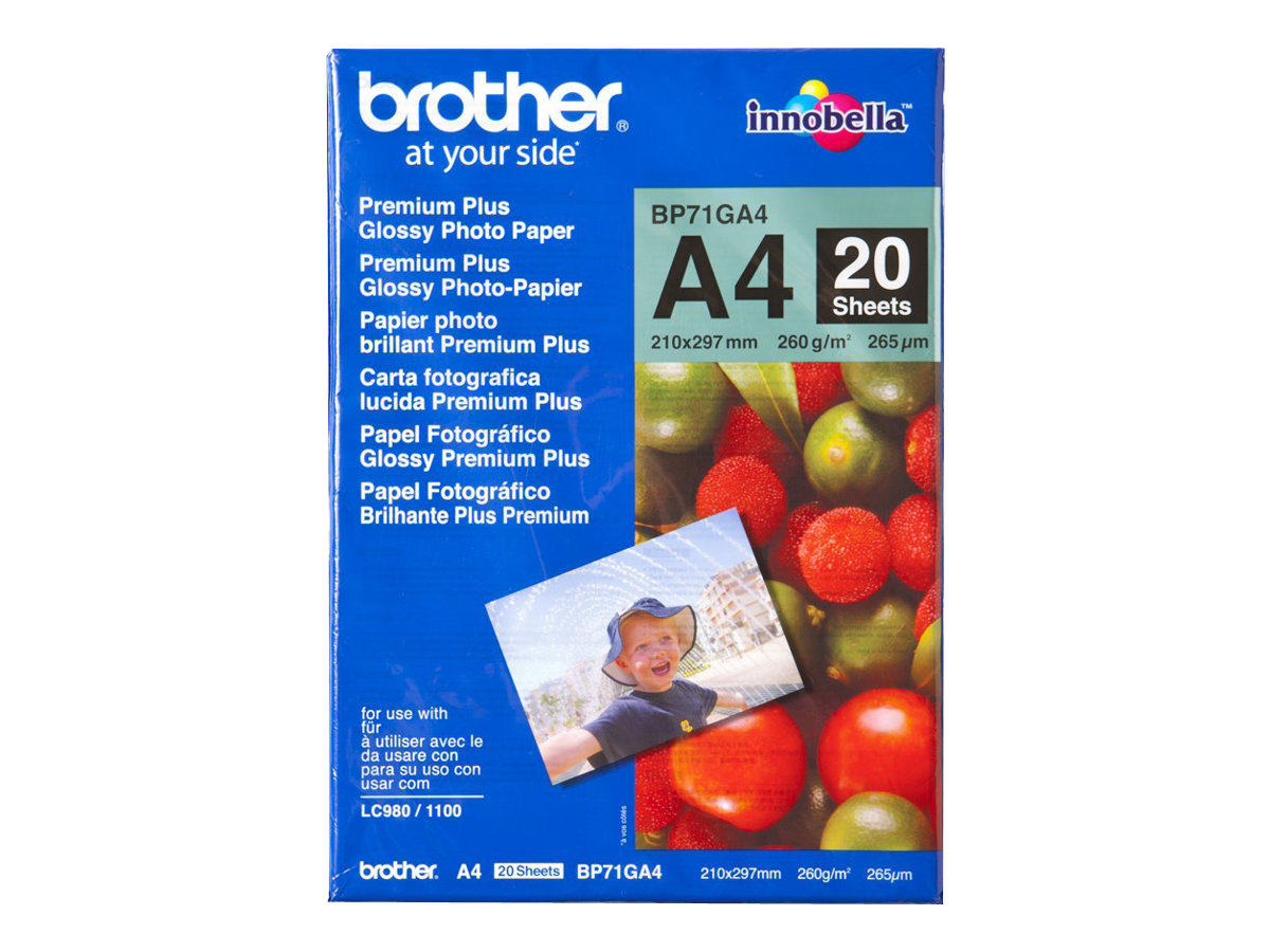 a1b4143e-ebe2-47c8-a7a3-f138b37b1dc5 Brother Innobella Premium Plus BP71GA4 - fotografski papir - sijajni - 20 listov - A4 - 260 g/m² - slika 1
