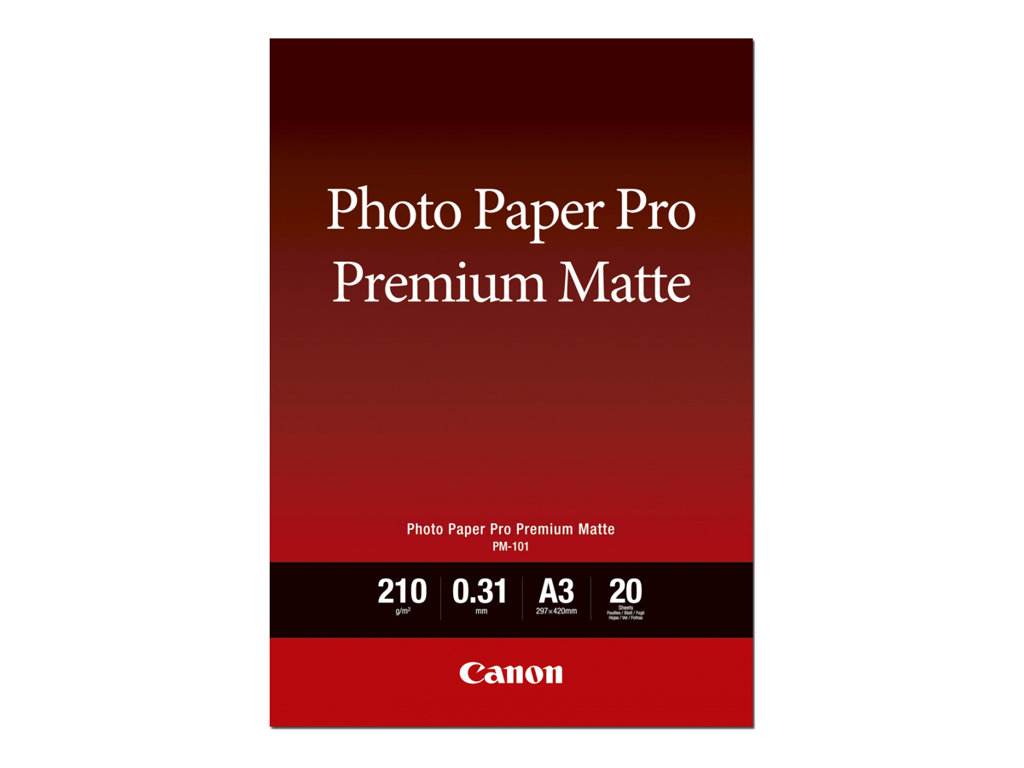 b2cb8525-eaab-4f8c-be1a-53137f551667 Canon Pro Premium PM-101 - fotografski papir - gladek mat - 20 listov - Super A3/B - 210 g/m² - slika 1