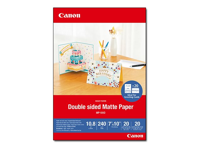c0a315fa-220a-48eb-8619-393b16413fde Canon MP-101D - fotografski papir - dvojni mat - 20 listov - 177.8 x 254 mm - 240 g/m² - slika 1
