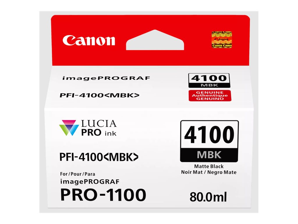 c0d33893-8869-4332-ae50-22a7ae3a4d39 Canon PFI-4100 MBK - mat črna - originalna - črnilni vložek - slika 1