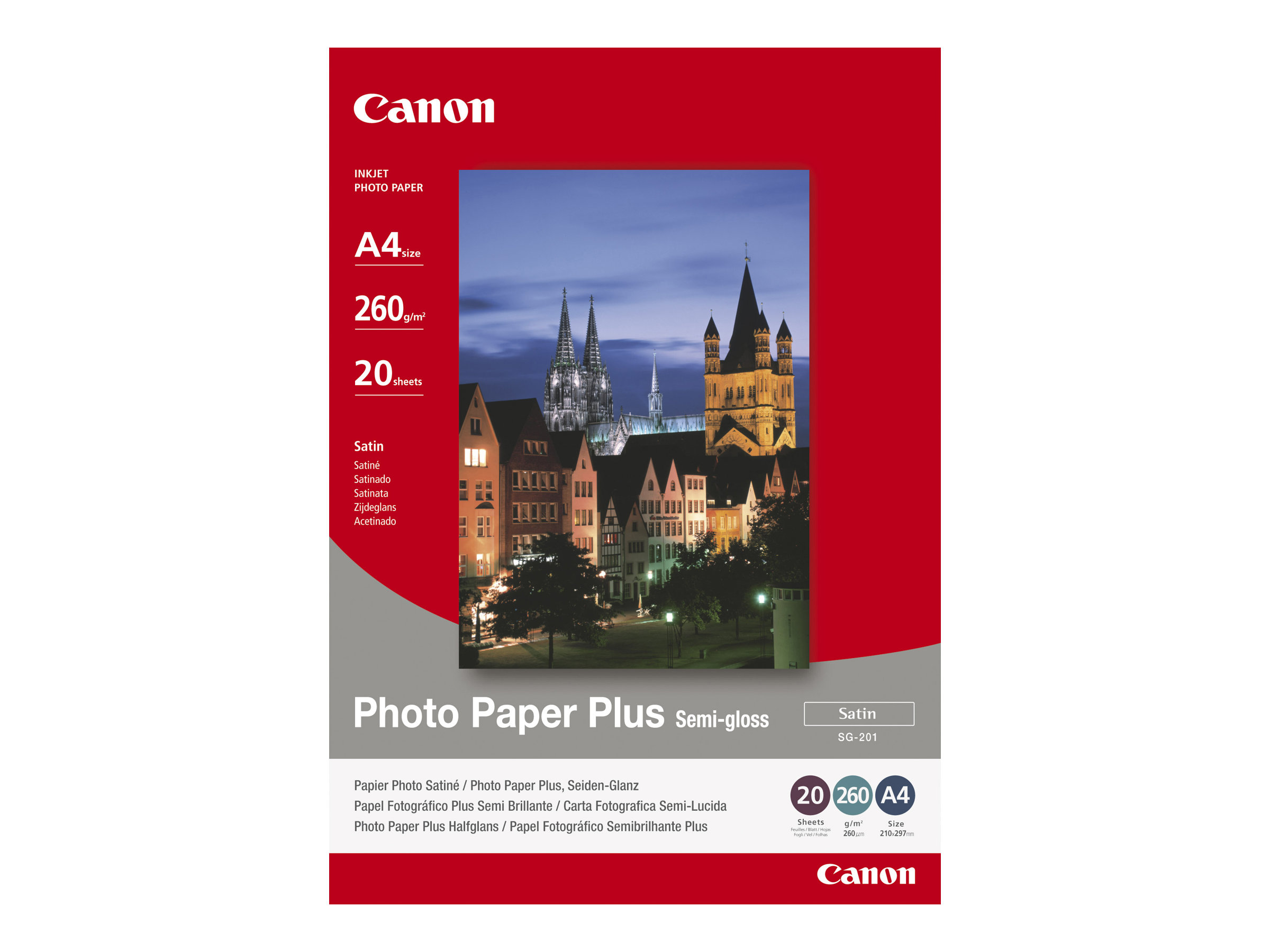 c2339469-3c8f-4b14-8b24-6d58d580a71d Canon Photo Paper Plus SG-201 - fotografski papir - polsijajni - 20 listov - A3 Plus - 260 g/m² - slika 1