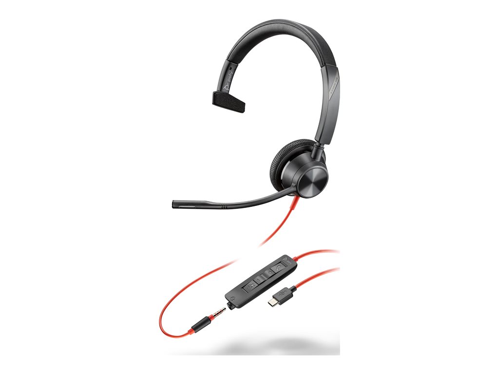 c7587a7c-d5af-43da-9013-3d7486b66100 HP Poly Blackwire 3315 - slušalke - 3,5 mm priključek, USB-C - slika 1