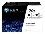 HP 26X - 2-pakiranje - Visok donos - črna - originalna - LaserJet - kartuša s tonerjem (CF226XD)