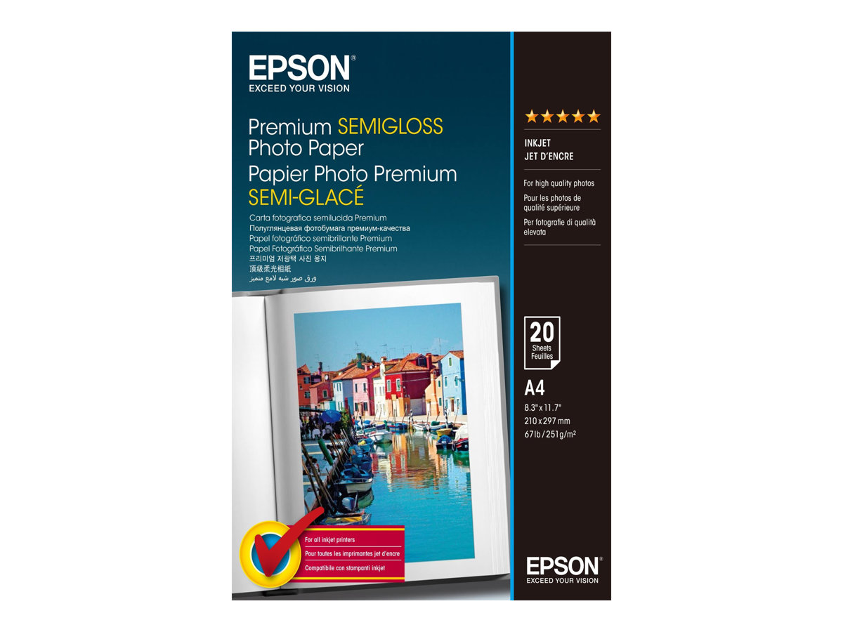 562e20c2-775a-424e-b16d-1b92cd21bc1a Epson Premium Semigloss Photo Paper - foto papir - polsijajni - 20 listov - A4 - slika 1