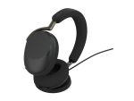 Jabra Evolve3 85 UC - slušalke - 3,5 mm priključek, USB-A preko Bluetooth adapterja - z brezžično polnilno blazinico - slika 2