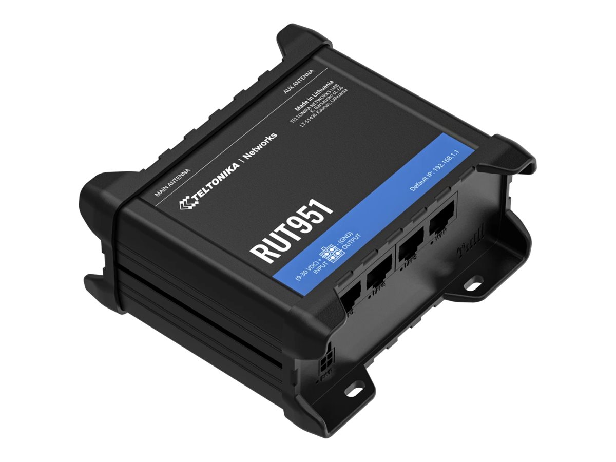 b20820a6-3d7a-4186-abef-0fa3284d12e0 Teltonika RUT951 - brezžični usmerjevalnik - WWAN - Wi-Fi - 3G, 4G - montaža na DIN tirnice, površinska montaža - slika 1