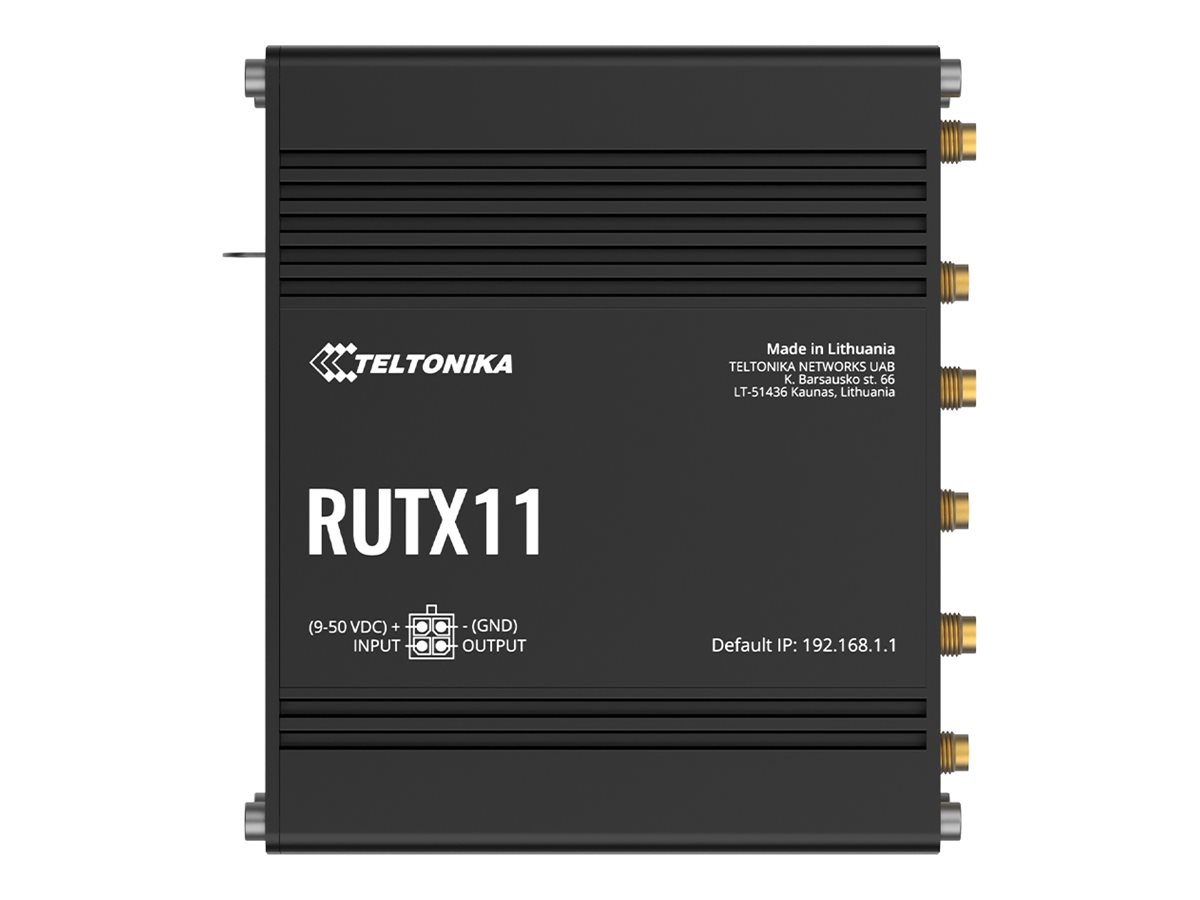 bd37593c-9da0-4d65-aa6f-7f53eb3ebcc5 Teltonika RUTX11 - brezžični usmerjevalnik - WWAN - Wi-Fi 5, Bluetooth - 3G, 4G - namizje - slika 1
