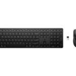 HP 495C - komplet tipkovnice in miške - dvojni način, več naprav, 3-conska postavitev, nizkoprofilni hod tipk - 100 % polna velikost - bosansko/hrvaško/črnogorsko/slovensko/srbsko - črna vhodna naprava