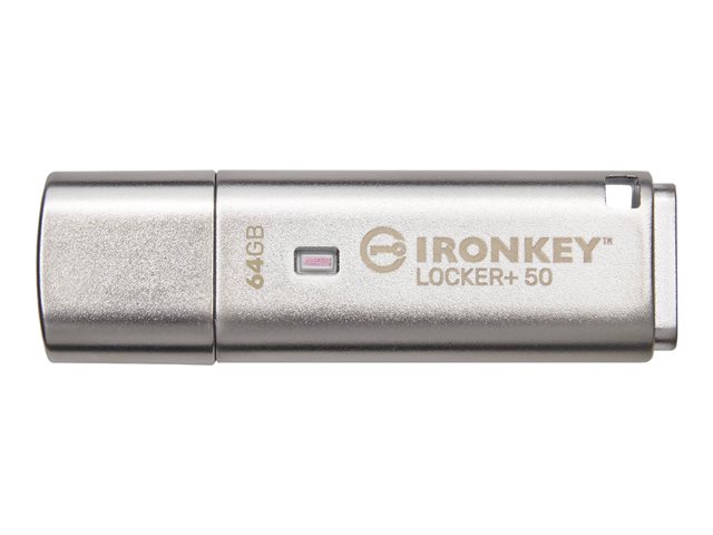 44432ed7-e715-4c6f-8d3a-7407cbf12a79 Kingston IronKey Locker+ 50 - Pomnilniški ključek USB - 64 GB - slika 1