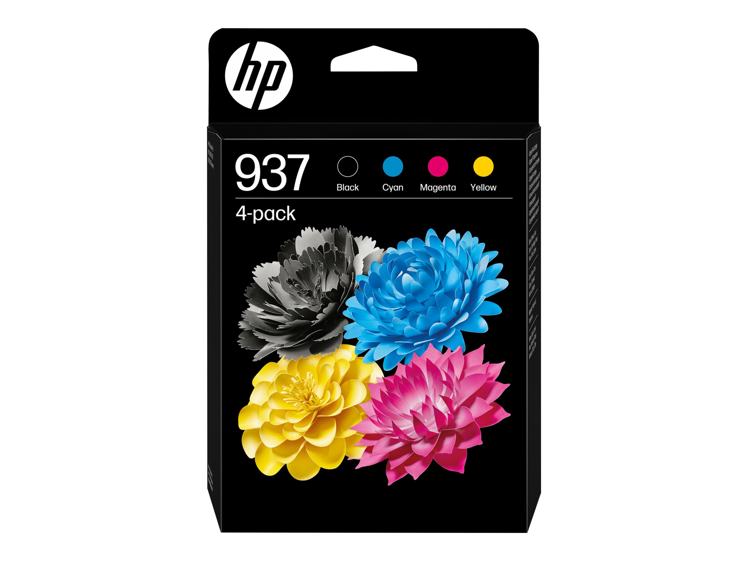 cf006f01-72a1-4d7c-bc0a-c2c183683e67 HP 937 - 4-paket - črna, cian, magenta, rumena - original - Officejet - črnilna kartuša - slika 1