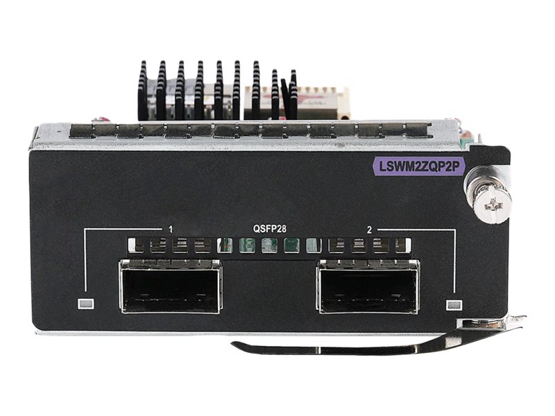 6ef0ccbe-059b-485c-8116-ad1dadcaf5a7 HPE Networking Comware 5550HI 2p QSFP28 100G modul - razširitveni modul - 100 Gigabit QSFP28 x 2 - slika 1