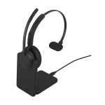 Jabra Evolve3 45 MS Mono - slušalke - USB-C preko Bluetooth adapterja, USB-C - Zoom certificiran - z polnilnim stojalom