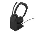 Jabra Evolve3 65 UC Stereo - slušalke - USB-C preko Bluetooth adapterja, USB-C - Zoom Certified - z polnilnim stojalom - slika 2