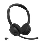Jabra Evolve3 45 UC - slušalke - USB-C preko Bluetooth adapterja, USB-C