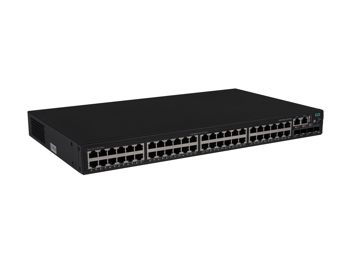 c4d3eb40-4d87-45eb-a0fb-17e015b8951f HPE Networking Comware 5150EI 48p 10M/100M/1G PoE + 4p SFP+ 1G/10G stikalo - stikalo - 48 vrat - upravljano - priklopno v rack - slika 1