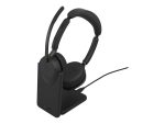 Jabra Evolve3 65 MS Stereo - slušalke - USB-C preko Bluetooth adapterja, USB-C - z polnilnim stojalom - slika 2
