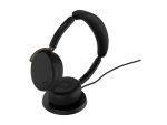 Jabra Evolve3 65 Flex UC - slušalke - USB-A preko Bluetooth adapterja, USB-C - Zoom certificiran - z brezžično polnilno blazinico